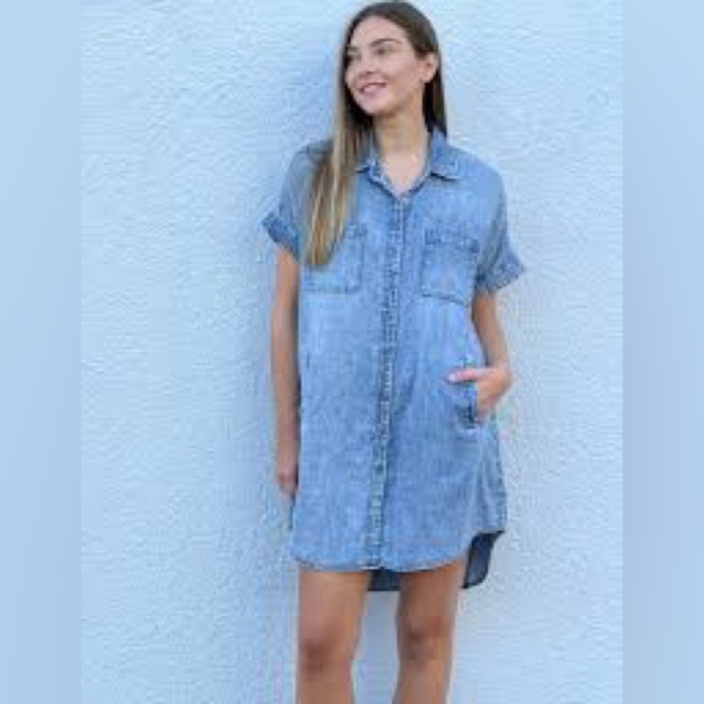 Wash Lab NWOT Chambray Shirt Dress Sz XL